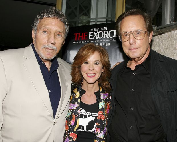  FILE - In this Sept. 29, 2010 file photo released by Starpix, "The Exorcist" author William Peter Blatty, left, joins Linda Blair, who starred in the 1973 film and William Friedkin, the film's director, at a screening of the remastered film at the Museum of Modern Art in New York. Blatty died, Thursday, Jan. 12, 2017, at a hospital in Bethesda, Md, of multiple myeloma, a form of blood cancer, according to his wife Julie. He was 89. (Dave Allocca/Starpix via AP, File) ORG XMIT: NYET500