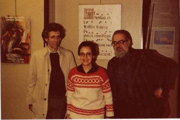 Tzvetan Todorov, Leyla Perrone-Moiss e Haroldo de Campos, em fotos dos anos 1980