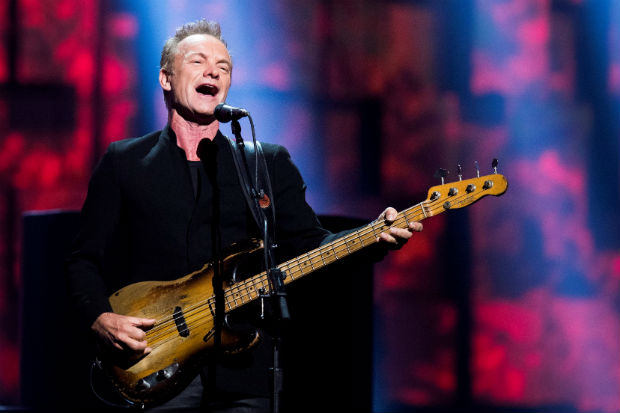FILE PHOTO: English singer Sting performs during the 2016 Nobel Peace Prize Concert at Telenor Arena in Oslo, Norway, December 11, 2016. REUTERS/Jon Olav Nesvold/NTB Scanpix/File Photo ATTENTION EDITORS - THIS IMAGE WAS PROVIDED BY A THIRD PARTY. FOR EDITORIAL USE ONLY. NORWAY OUT. NO COMMERCIAL OR EDITORIAL SALES IN NORWAY. NO COMMERCIAL SALES. ORG XMIT: INK101