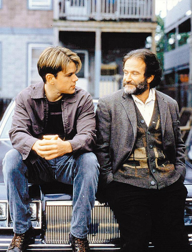 Cinema: Os atores Matt Damon (Esq.) e Robin Williams, em cena do filme "Gênio Indomável", de Gus van Sant. (Foto: Divulgação) *** DIREITOS RESERVADOS. NÃO PUBLICAR SEM AUTORIZAÇÃO DO DETENTOR DOS DIREITOS AUTORAIS E DE IMAGEM ***