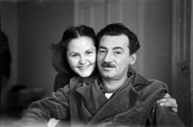 Zlia Gattai e Jorge Amado em Moscou, em 1951