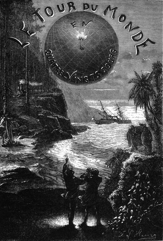 Ilustracao de A Volta ao Mundo em 80 dias, de Jules Verne, feita por De Neuville e L. Bennett em edicao da Zahar Credito Divulgacao ***DIREITOS RESERVADOS. NO PUBLICAR SEM AUTORIZAO DO DETENTOR DOS DIREITOS AUTORAIS E DE IMAGEM***