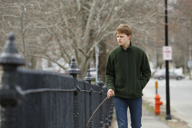 This image released by Roadside Attractions and Amazon Studios shows Lucas Hedges in a scene from 