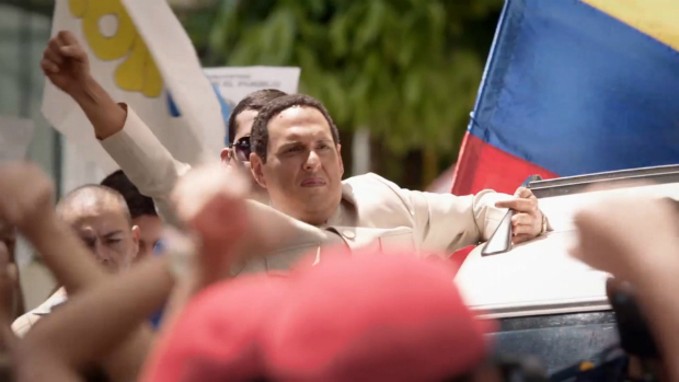 Cena da serie "Hugo Chavez - O Comandante" do TNT, com Andrs Parra interpretando o presidente venezuelano ***DIREITOS RESERVADOS. NO PUBLICAR SEM AUTORIZAO DO DETENTOR DOS DIREITOS AUTORAIS E DE IMAGEM***