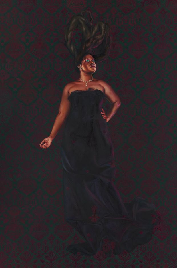 Pintura do artista Kehinde Wiley mostrada na Armory Show, em Nova York