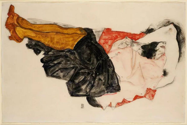 "Mulher Escondendo o Rosto", de Egon Schiele 