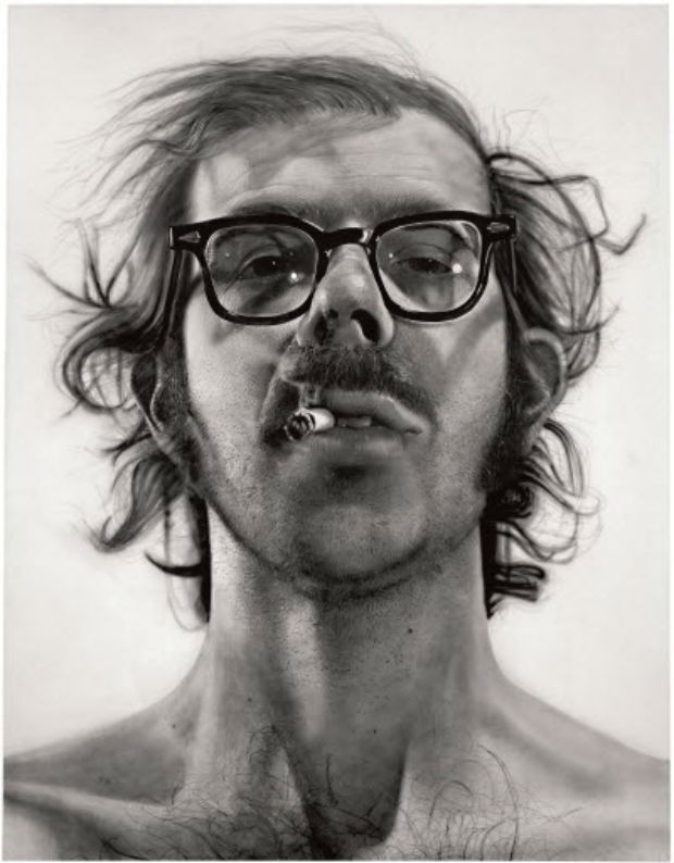 Chuck Close Big Self-Portrait1967-1968 Acrylic on canvas107  x 83  inches  Chuck Close, courtesy Pace Gallery ***DIREITOS RESERVADOS. NO PUBLICAR SEM AUTORIZAO DO DETENTOR DOS DIREITOS AUTORAIS E DE IMAGEM***