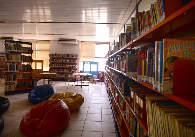 Biblioteca Demonstrativa de Braslia em 2014, ano da interdio por falhas estruturais