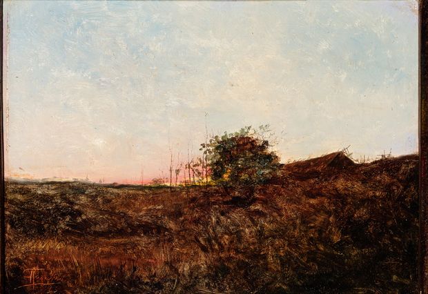 Crepsculo', tela de 1895, de Antonio Parreiras, na mostra 'O Impressionismo e o Brasil