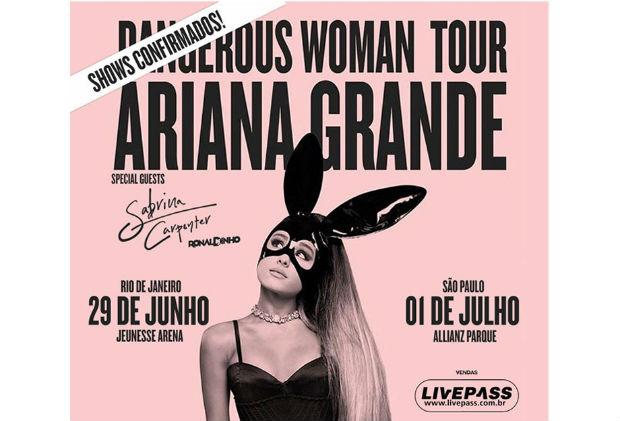 Shows de Ariana Grande no Brasil estão confirmados
