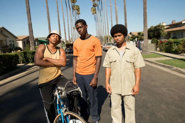 (L-r) Malcolm Mays as Kevin, Damson Idris as Franklin and Isaiah John as Leon in 
