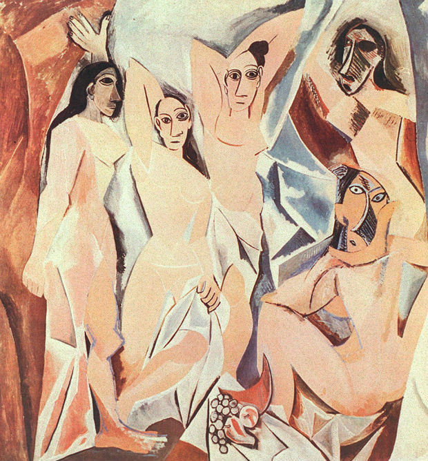 A obra "Les Demoiselles d'Avignon" de 1907, do pintor Pablo Picasso, quadro do MoMA. [FSP-Mais!-06.10.96]*** NO UTILIZAR SEM ANTES CHECAR CRDITO E LEGENDA***