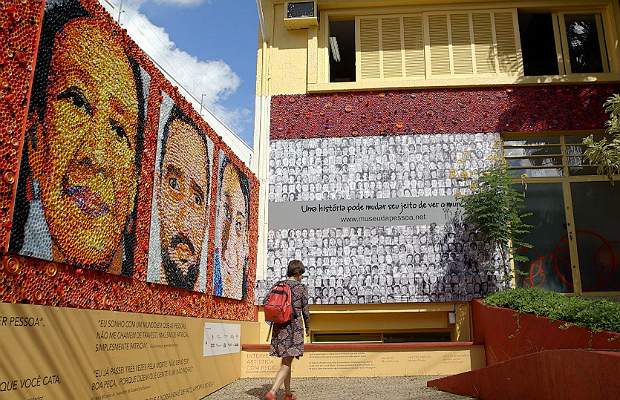 Fachada do Museu da Pessoa, na Vila Madalena, em So Paulo, onde testemunhos de famosos e annimos so gravados 