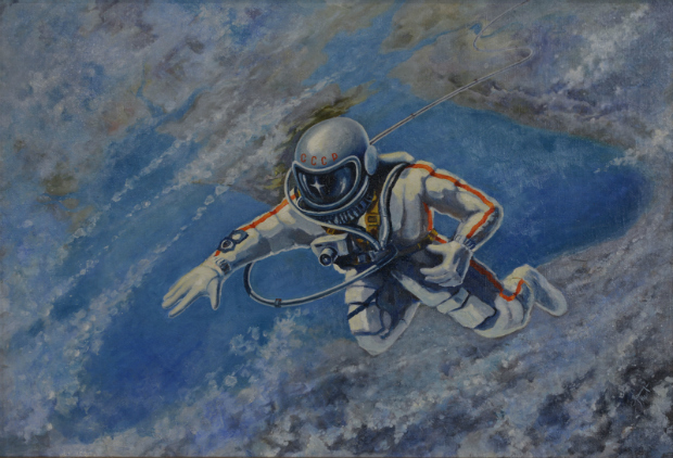Obra do cosmonauta russo Alexei Leonov, 'Over the Black Sea', de 1973