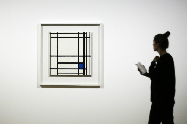 Composio com linhas e cores', obra do pintor holands Piet Mondrian em exposio na Alemanha
