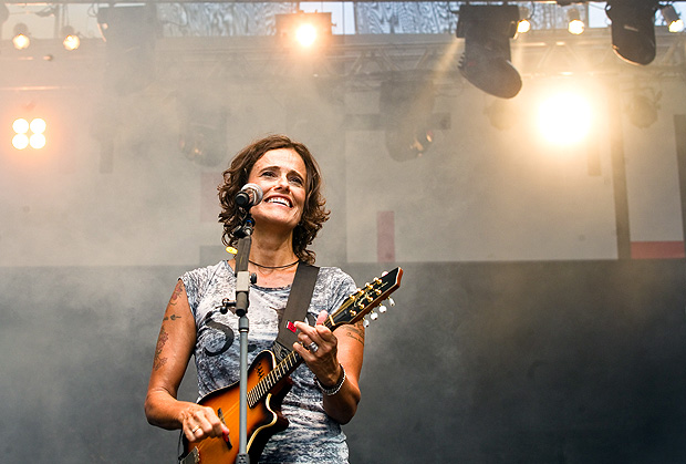 A cantora Zlia Duncan durante show em comemorao ao aniversrio de So Paulo, em 2013