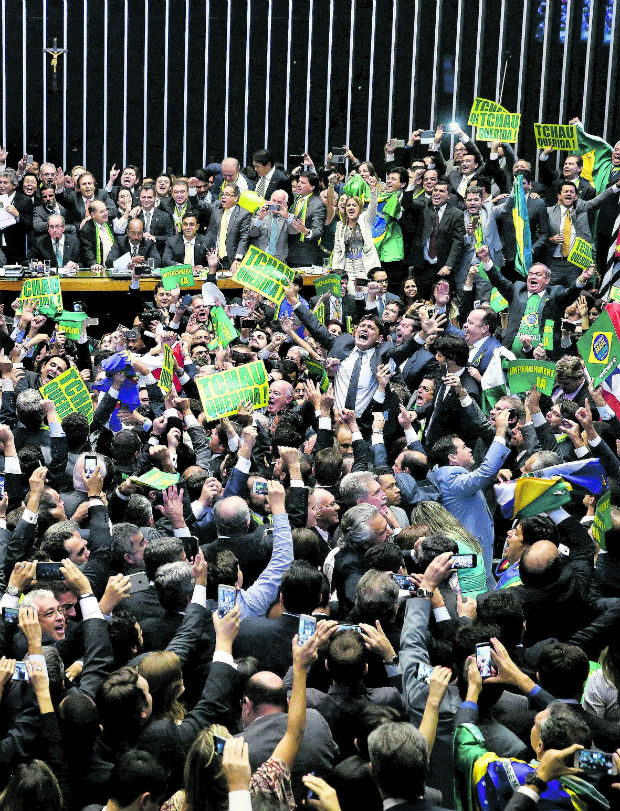 Incio da votao do processo de impeachment de Dilma Rousseff, na Cmara dos Deputados