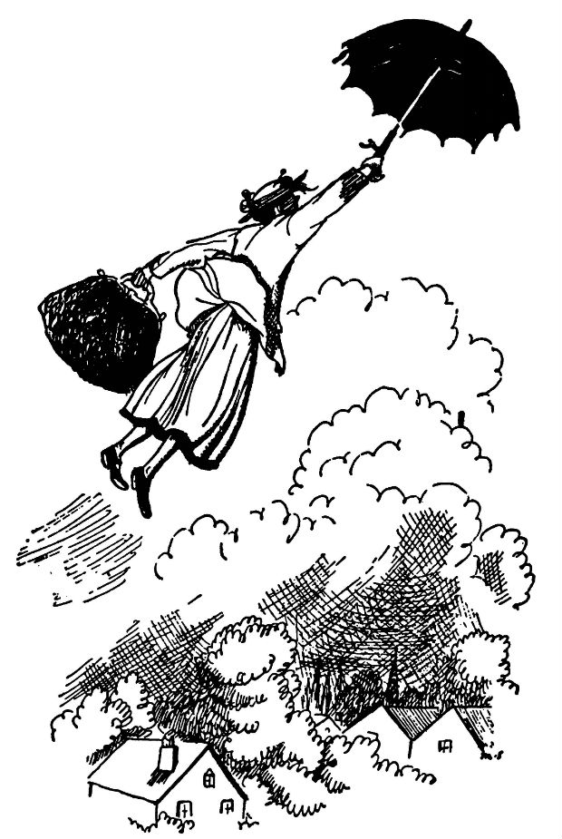 Ilustracao de Mary Shepard para Mary Poppins, que a zahar lanca em breve