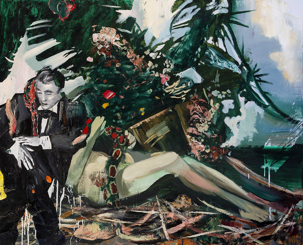 Pintura 'Amor Livre', de Daniel Lannes, um dos artistas contemplados pelo prmio Marcantonio Vilaa