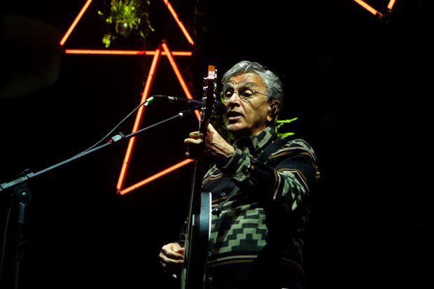 O cantor Caetano Veloso durante apresentao no Coala Festival, no Memorial da America Latina