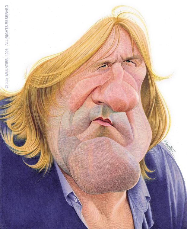Caricatura do ator Grard Depardieu