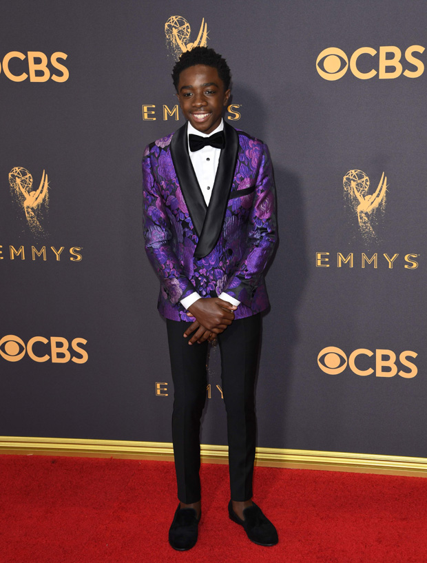 Caleb McLaughlin arrives for the 69th Emmy Awards at the Microsoft Theatre on September 17, 2017 in Los Angeles, California. / AFP PHOTO / Mark RALSTON