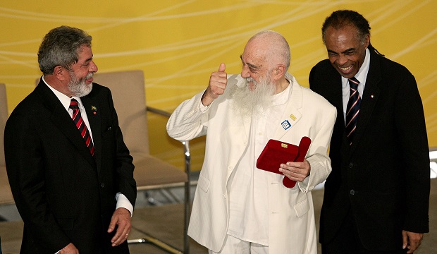 O cineasta Fernando Birri ao lado do presidente Luiz In�cio Lula da Silva, em 2006 