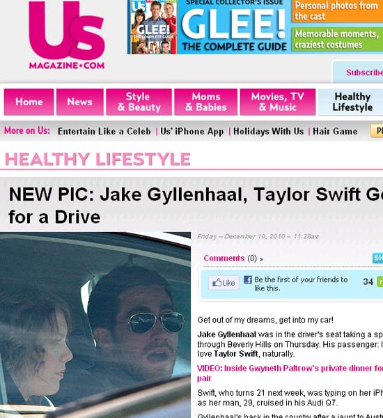 Collection 27+ Stock Photos taylor swift and jake gyllenhaal car photos Superb