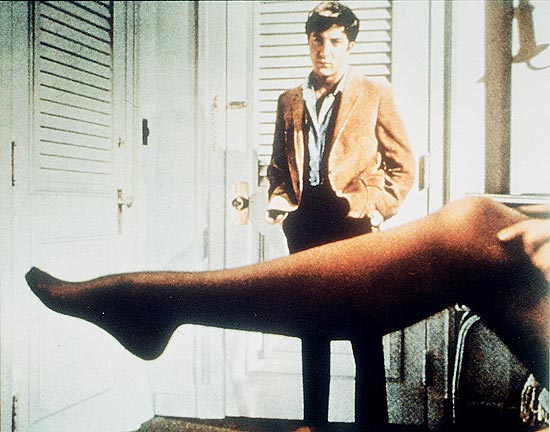 O ator Dustin Hoffman em cena do filme "A Primeira Noite de um Homem"