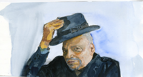 Retrato de Emanoel Araujo feito pelo artista plástico Paulo Monteiro para a edição de 24/2/13 da "Ilustríssima"