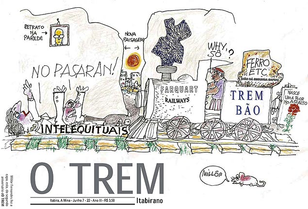 Ilustrao de Millr para o jornal "O TREM Itabirano"