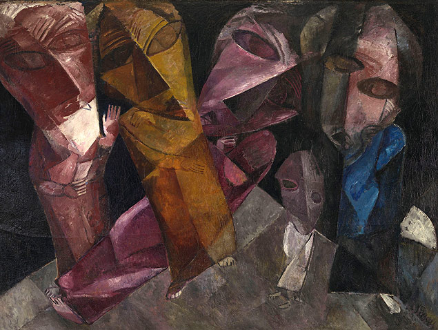 A tela "Eternos Caminhantes", de Segall, de 1919, que figurava na lista de arte degenerada dos nazistas