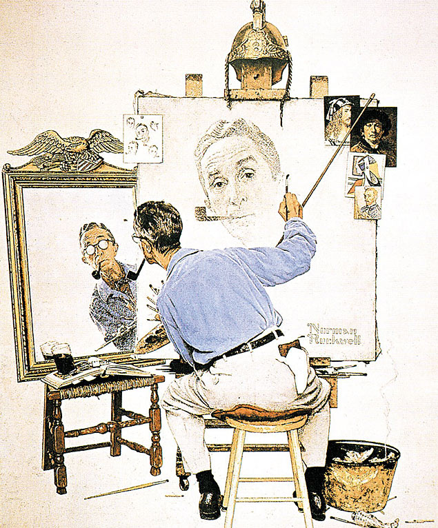 "Triple autoportrait" (1960), de Rockwell