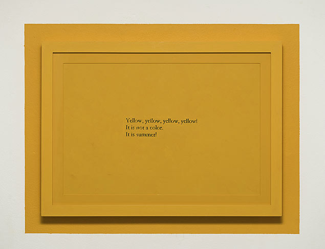 "Yellow, William" (2014), de Maril Dardot, a partir do poema "Primrose", de William Carlos Williams
