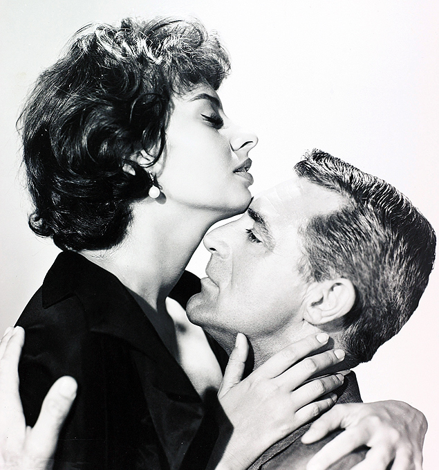 Sophia Loren e Cary Grant em foto de 1958