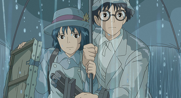 Os protagonistas Naoko Satomi e Jir Horikoshi em cena da animao 