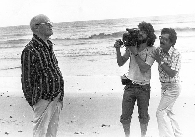 Jos Amrico de Almeida, Walter Carvalho e Vladimir Carvalho, em praia de Joo Pessoa, em 1979