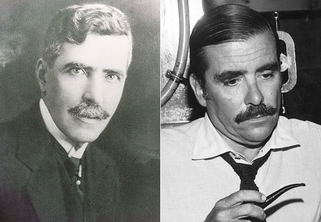  notvel a semelhana entre Jlio Mesquita ( esquerda) e o neto Ruy (1925-2013) ( direita). Apesar da diferena de 62 anos, eles pareciam 