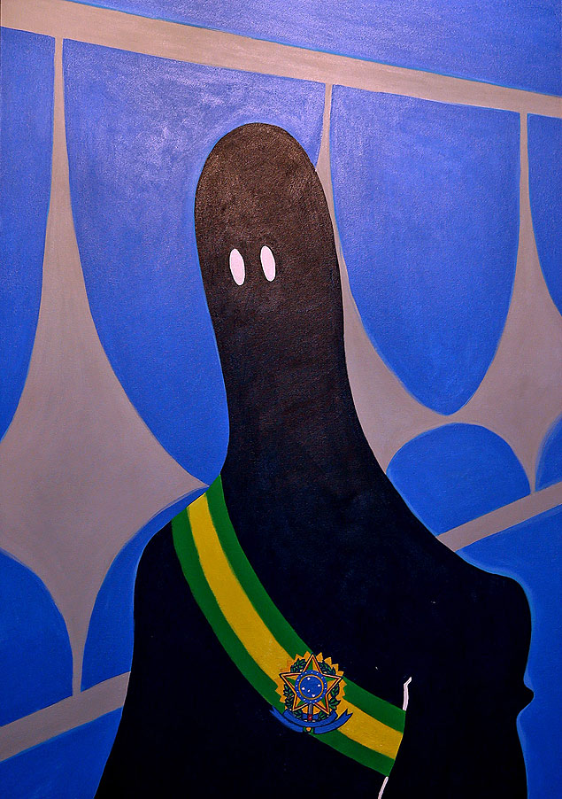 "Mancha no Planalto" (2013), acrlica sobre tela
