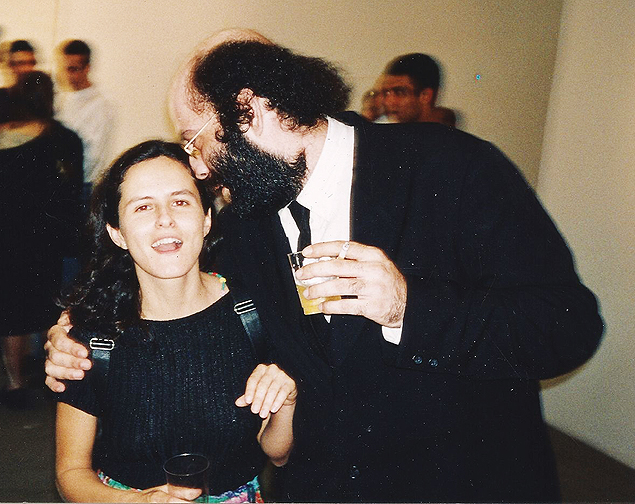 Bia Lessa e Fernando Zarif na abertura da exposio "555" na galeria Millan, em So Paulo, em 1994