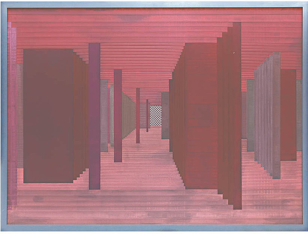 "Labirintos Rizomticos Srie II C - Vermelho" (2015)