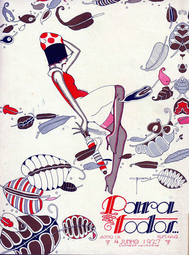 Capa da revista "Paratodos" de junho de 1927 desenhada por J. Carlos
