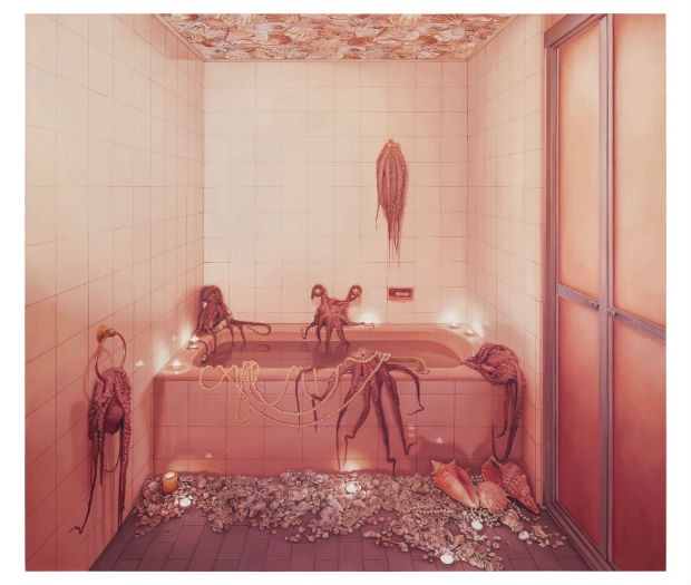 "Banheiro Rosa com Polvos" (2017), de Ana Elisa Egreja