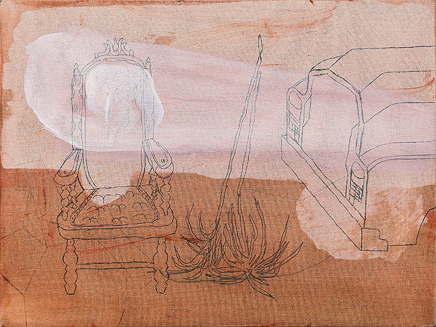 Acrlica e grafite sobre tela sem ttulo (2014)