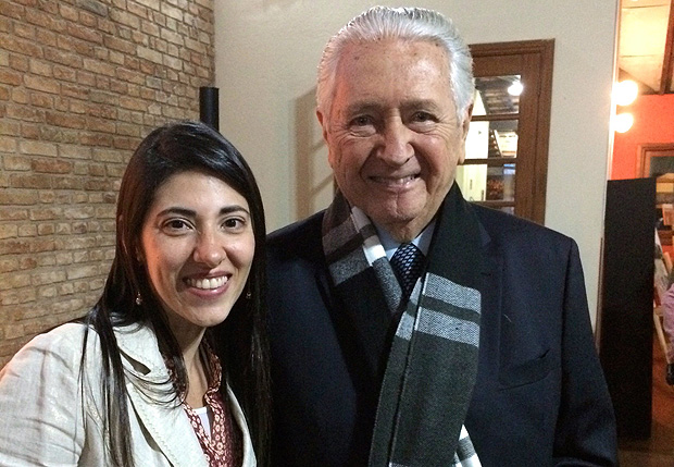 Michele Asmar Fanini com Claudio Lopes de Almeida