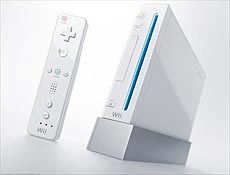 Videogame Wii (foto)  uma das apostas da Nintendo contra o PlayStation 3