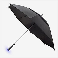 Aparentemente discreto, guarda-chuva interativo avisa quando vai chover nos EUA