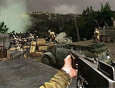 Em Medal of Honor: Airborne, jogador controla pra-quedista e decide o local de pouso