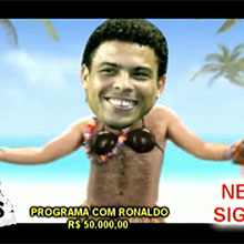 Em filme na internet, rosto de Ronaldo foi colado a danarino de msica havaiana