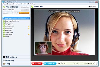 Servio de telefonia de voz sobre IP Skype, cujos fundadores esto processando os atuais donos devido a roubo de tecnologia